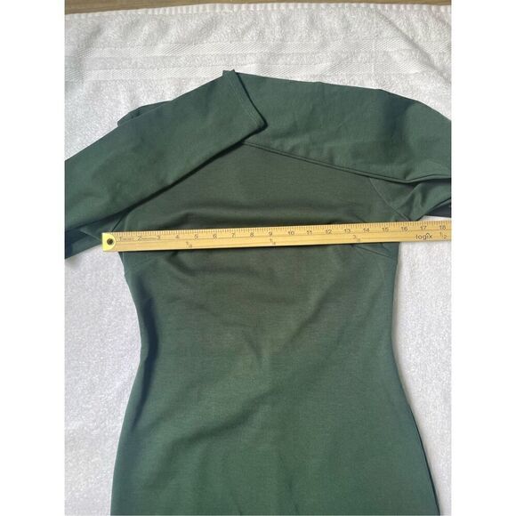 NWT Lulus Olive Green Open Back Long Sleeve Round Neck Dress Size L Party Knee L - Picture 9 of 16